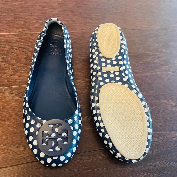 Tory Burch Minnie Polka Dot Travel Ballet Flats 6 - Picture 4 of 4